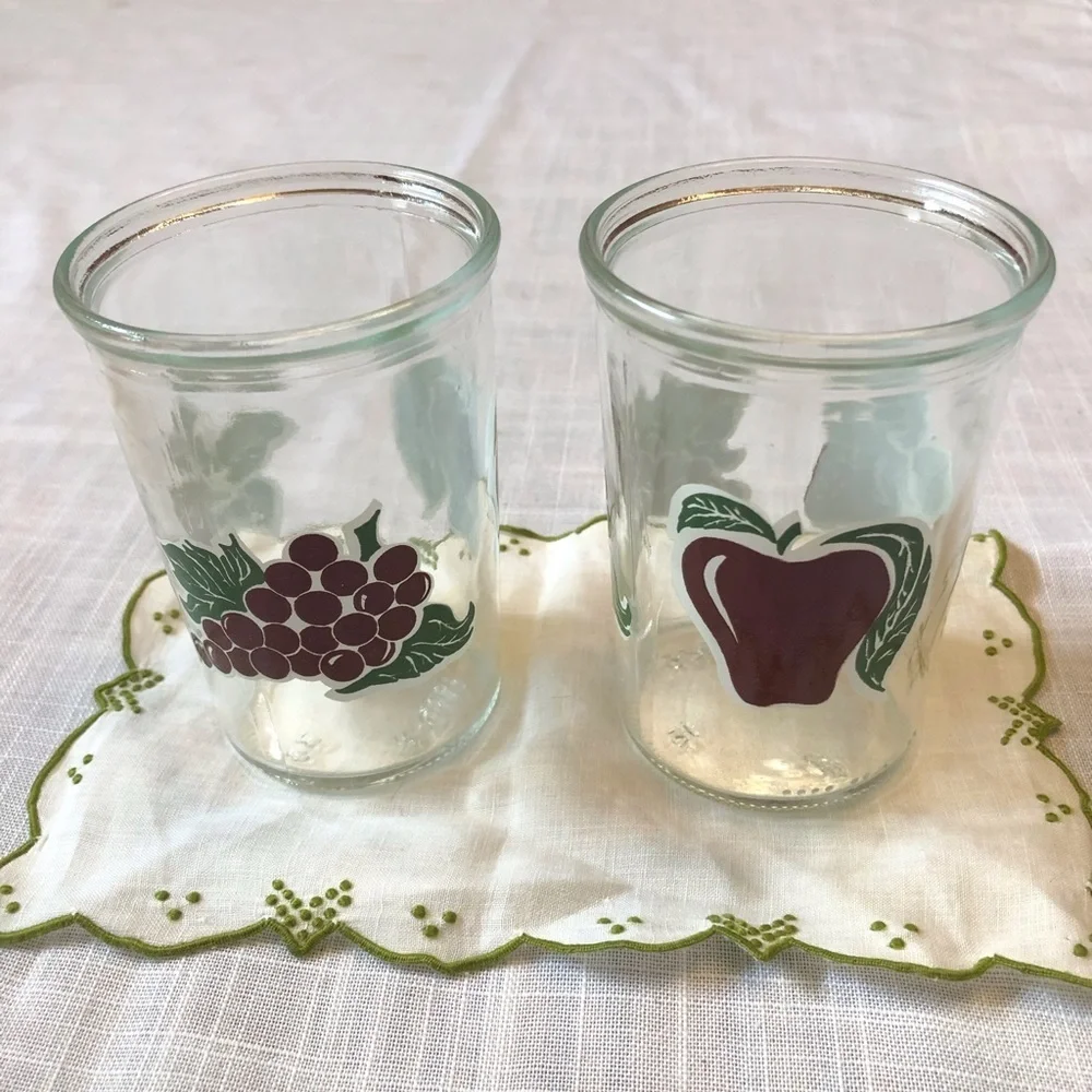 Vintage Pair of Bama Jelly Jars